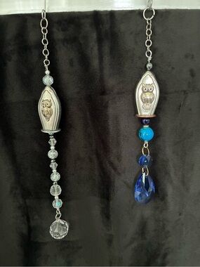Beautiful Handcrafted Stainless Steel Sun-catchers with Crystal Accents